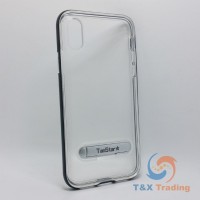    Apple iPhone X / XS - TanStar Aluminum Bumper Frame Case with Kickstand